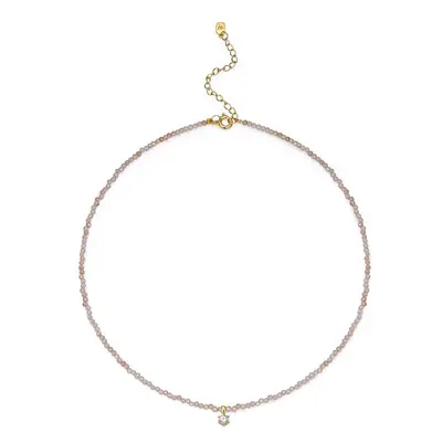 Kolye, Sanswood, gümüş, zirkon ve moissanite