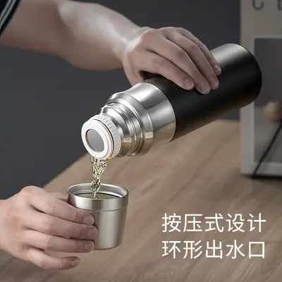 不锈钢保温杯316高档商务保温水杯子男款全钢保温杯批发定制logo