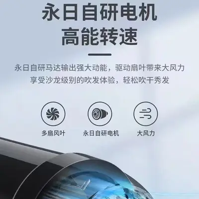 High-Power Hair Dryer with Multiple Heat Settings, Hot and Cold Air, Constant Temperature