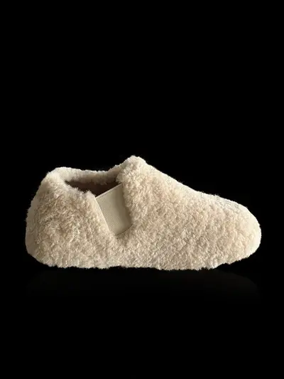 Women's Thick Fluffy Cotton Slippers, Winter, Inner Height-Increasing, WQ100