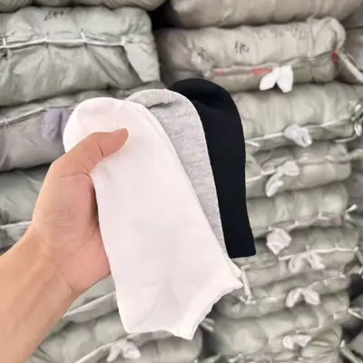 Zhuji Socks Factory Direct Sales Black White Gray Solid Color Versatile Disposable Men's Women's Four-Season Short Mid-Calf Long Tube Socks Wholesale