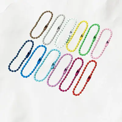 Colorful Bead Chain, Candy Colors, 2.4mm, DIY Jewelry Accessory