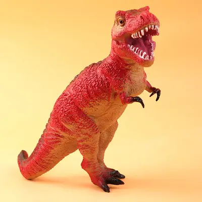 Large Soft Rubber Dinosaur Toy with Sound, Tyrannosaurus and Triceratops