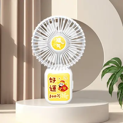 Yeni masaüstü el tipi küçük fan usb şarjlı fan sessiz taşınabilir uzun pil ömrü baskılı LOGO'yu destekler - 11