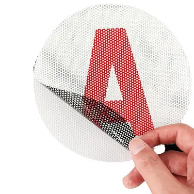 French Novice Car Sticker Static Red A Sticker Reflective Suction Cup Car Sticker Magnetic A Sticker French Beginner A-Plate Sticker