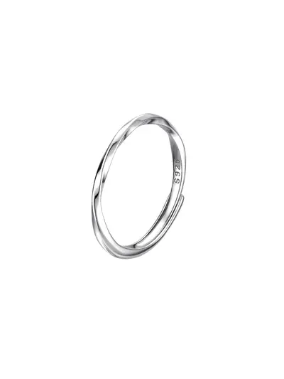 925er Silber glatter minimalistischer Ring