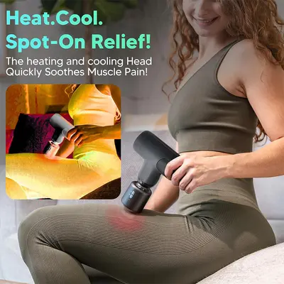 Fascia massage gun with hot and cold therapy