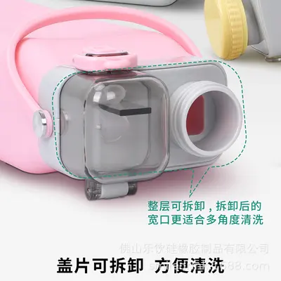 ins新品600ml便携通勤户外跑步运动健身水瓶创意硅胶折叠水壶水杯