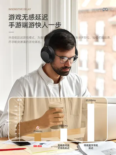 Yeni özel model Bluetooth ANC başa takılan gürültü azaltma kulaklığı ultra uzun pil ömrü kablosuz müzik oyunu e-spor kulaklığı