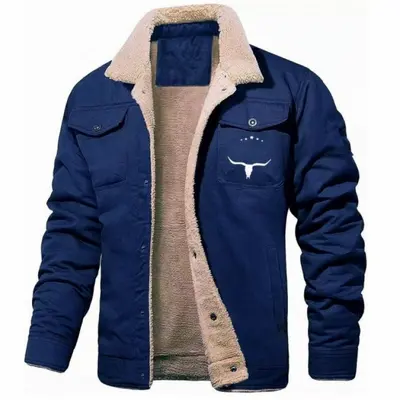Herren-Arbeitsjacke aus Baumwolle mit Fleecefutter Herbst Winter 2024 - 10