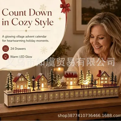 Christmas Village Advent Calendar Home Decoration - 10