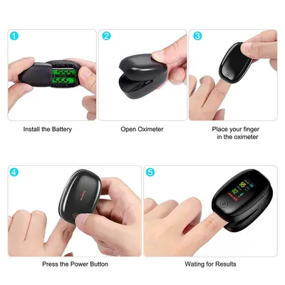 LED Display Finger Pulse Oximeter for Home Use
