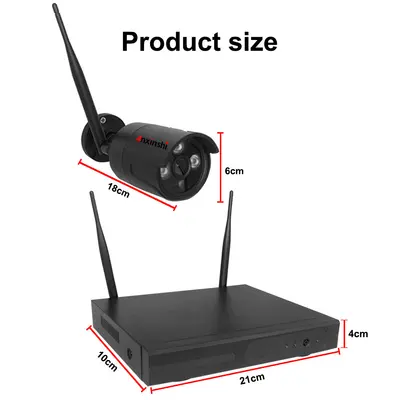 Security monitoring wireless wifi camera set 8-channel wireless NVR set hard drive video recorder network camera