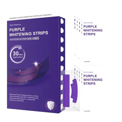 新款 V34紫色牙贴 V34 Whitening Strips 14片 28片紫色美白牙贴