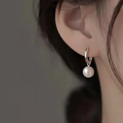 925 sterling silver pearl earrings luxury women's earrings - 3