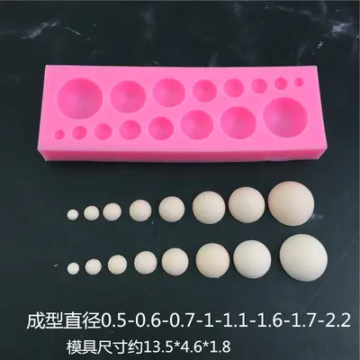 Large Half-Circle Chocolate and Soap Silicone Mold 6-Piece - 8