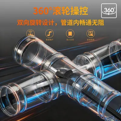 New ES06 Electronic Endoscope 360-Degree Rotating Industrial Endoscope Automotive Pipe Inspection High-Definition Camera