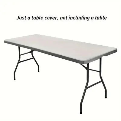 Elastic Milk Silk Half-Cover Tablecloth for Picnic and Home, Easy to Clean - 8