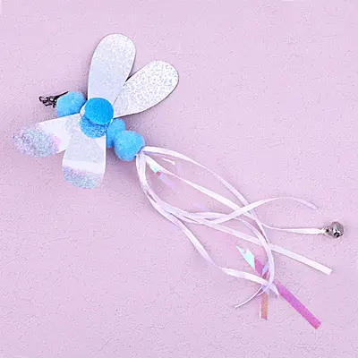Cat Teaser Wand Replacement Heads with Butterfly, Caterpillar and Mouse - 7