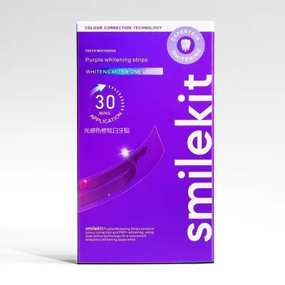 V34 Purple Teeth Whitening Strips, Small Box - 9