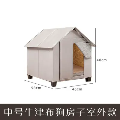 Faltbare Outdoor-Hundehütte mit abnehmbarem Plüschkissen - 10