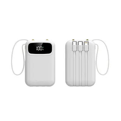 3C Sertifikalı Hızlı Şarj Powerbank Kablolu 20000mAh Taşınabilir Mobil Güç Kaynağı KC Sınır Ötesi Özel Üretim