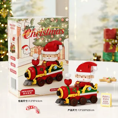 6'sı bir arada Noel temalı yapı blokları, çocuklar için Noel hediyesi - 8