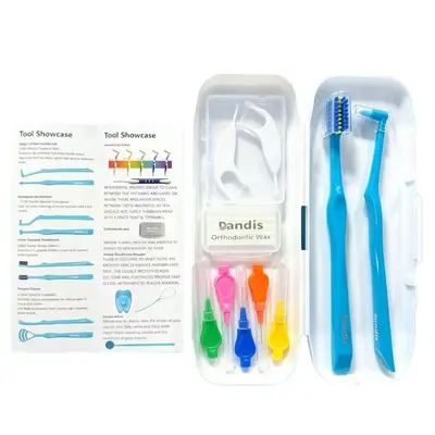 Orthodontic Oral Care Set with Floss and Brushes