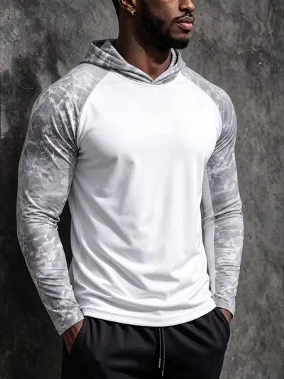 Men's Sports Hoodie, Quick-Dry Fabric, Custom Printed Logo