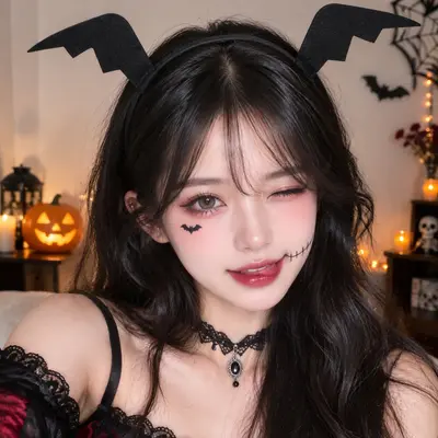 2026 Halloween Pumpkin Little Devil Headband, Cosplay Hair Clip for Women - 10