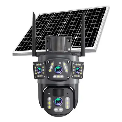 Güneş enerjili kamera gözetimi 360 ° Kablosuz cep telefonu uzaktan kumandalı ev dış mekan gece görüşlü akıllı ultra net monitör - 7