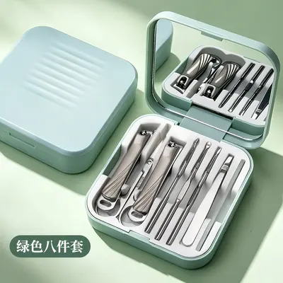 跨境不锈钢指甲刀套装定制logo指甲剪挖耳勺高质量指甲钳修脚工具 - 7