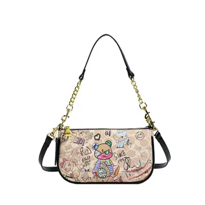 Women's Luxury Printed Mini Crossbody Bag with Chain Strap