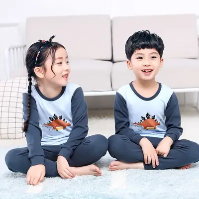 Kinder-Pyjama-Set aus Reiner Baumwolle für Herbst und Winter