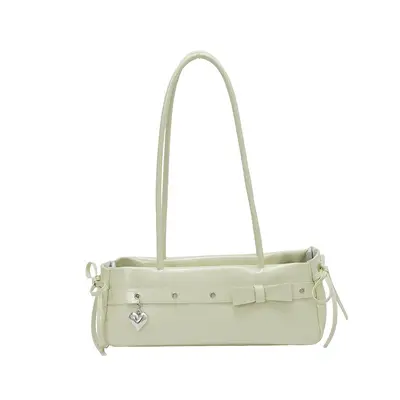 Damen-Baguette-Schultertasche aus PU-Leder, frisches Design - 7