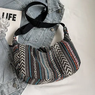Ethnic Style Large Crossbody Dumpling Bag, 2024 New Season - 7