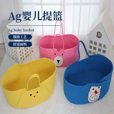 Cotton Rope Baby Portable Handheld Basket - 3