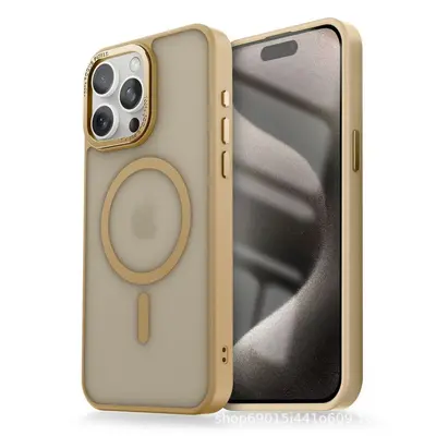 Magnetic Metal Frame Phone Case for iPhone 18 Pro Max with Skin-Feel Finish - 11