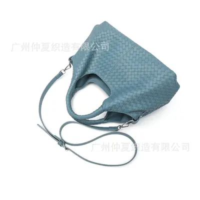 Vintage Woven Soft Leather Women's Crossbody Bag, Large Capacity - 6