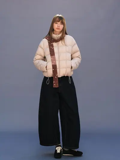 Women's High-Waist Straight Jeans, Thick Lining, H63811