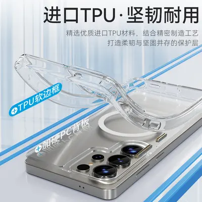 Magsafe Magnetische transparente Acryl 2-in-1 Handyhülle für Samsung S26 mit magnetischem Schutzgehäuse A26