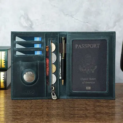 Pasaport Çantası, Deri, RFID Korumalı - 10
