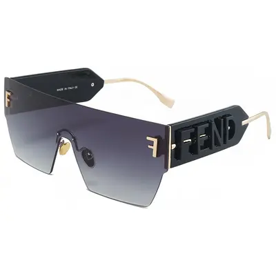 Rahmenlose Einteiler-Trend-Sonnenbrille, Unisex, breiter Bügel - 10