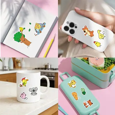 Malbuch mit 12 Seiten, Kinder-Tiermotive und Sticker - 5