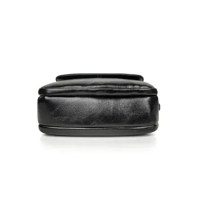 Retro Oil Wax Leather Small Square Bag, Soft Leather, Crossbody Strap - 3