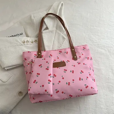 Large Capacity Printed Women's Tote Bag, Daily Single Shoulder Bag - 7