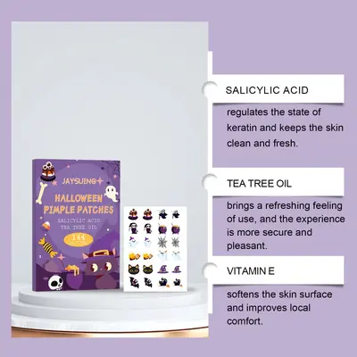 JAYSUING Halloween Acne Skin Patches Gentle Facial Care Breathable Fit Thin Care Patches