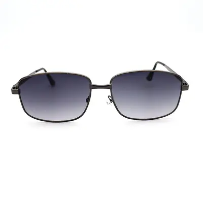 Square metal-frame sunglasses, black, for men - 4