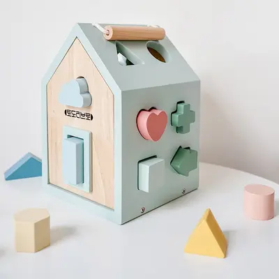 Wooden geometric shape intelligence box Montessori