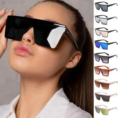 Oversized Punk Style Sunglasses, Unisex, UV Protection - 5